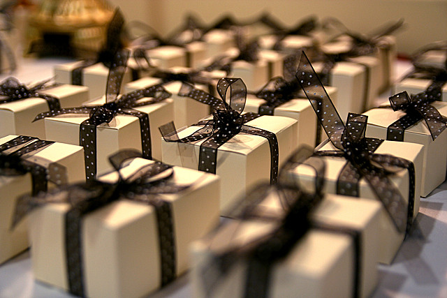 gift wrapped boxes